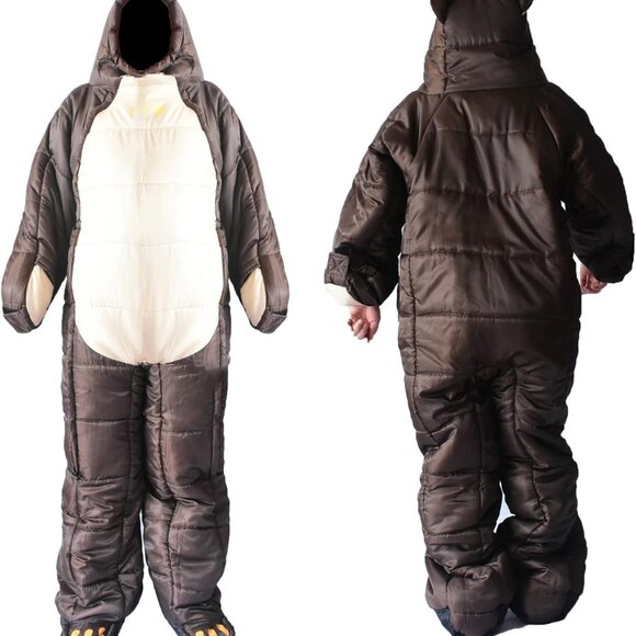 🆕 ★ Wearable full body Bear Shaped sleeping bag -  Medium - Picture 3 of 8